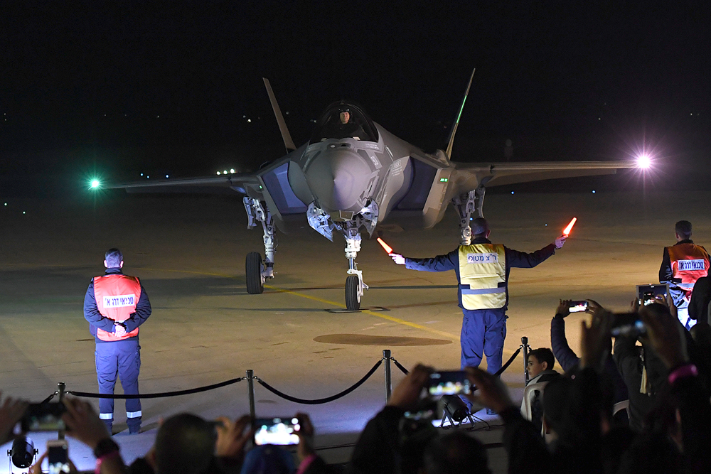 F-35I “Adir” stealth fighter arriving in Israel (2016).